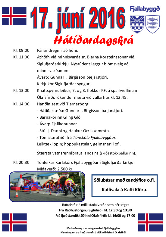 Hátíðardagskrá 17. júní