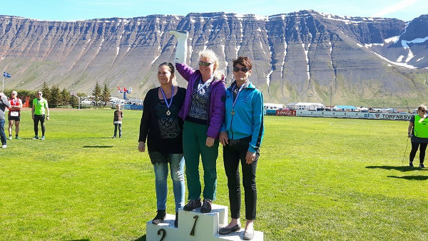 Þórey Ólína Guðjónsdóttir varð í þriðja sæti í stígvélakasti Þórey Ólína Guðjónsdóttir varð í þriðja sæti í stígvélakasti