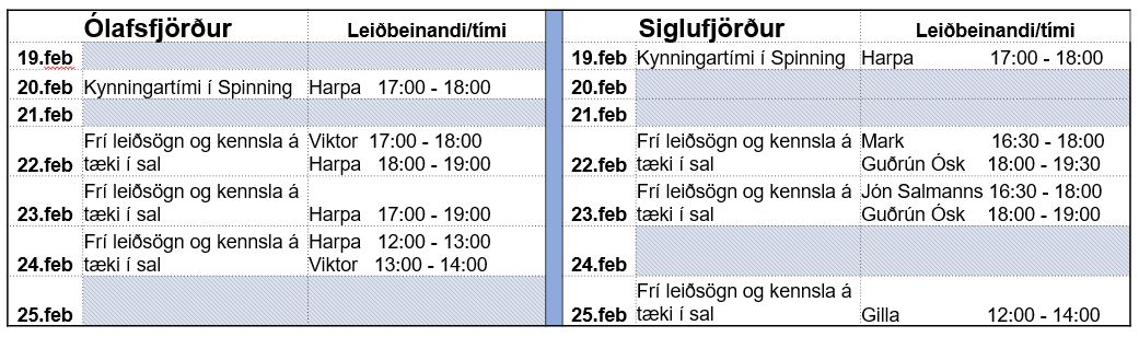 Kynningartímar Kynningartímar