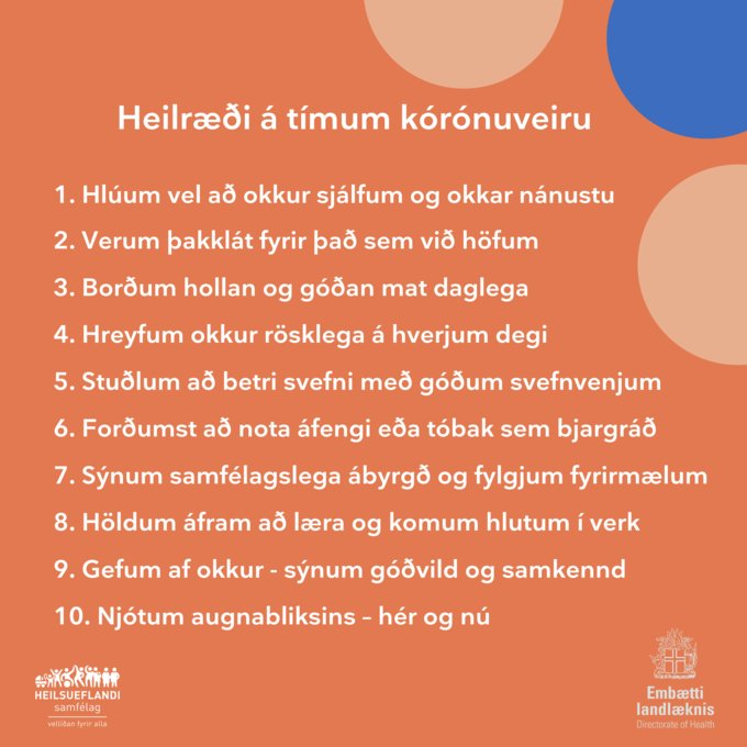 Heilræði á tímum kórónaveiru.
