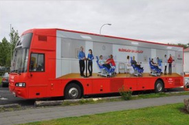 Blóðbankabíllinn. (mynd: www.blodbankinn.is)