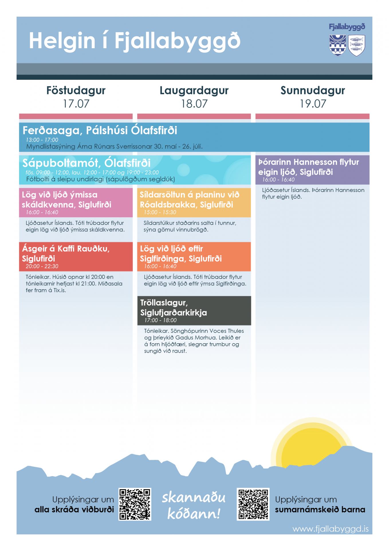 Helgardagsrá 17. - 19. júlí