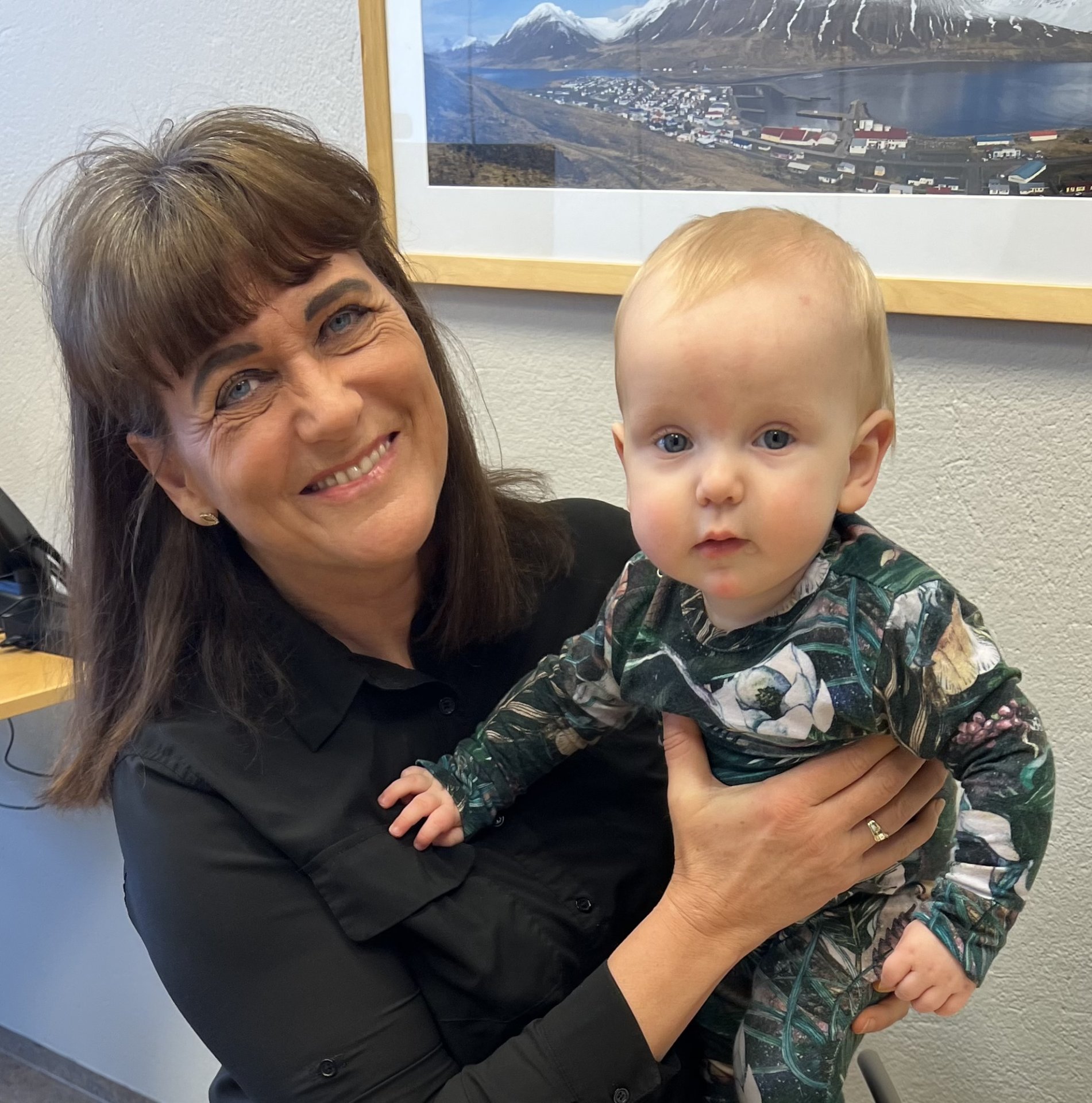 Sigríður Ingvarsdóttir bæjarstjóri og Gunnar Hólmsteinn Ögmundsson. 