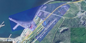 Skyggða svæðið sýnir þann hluta Ólafsfjarðar sem verður rafmagnslaus